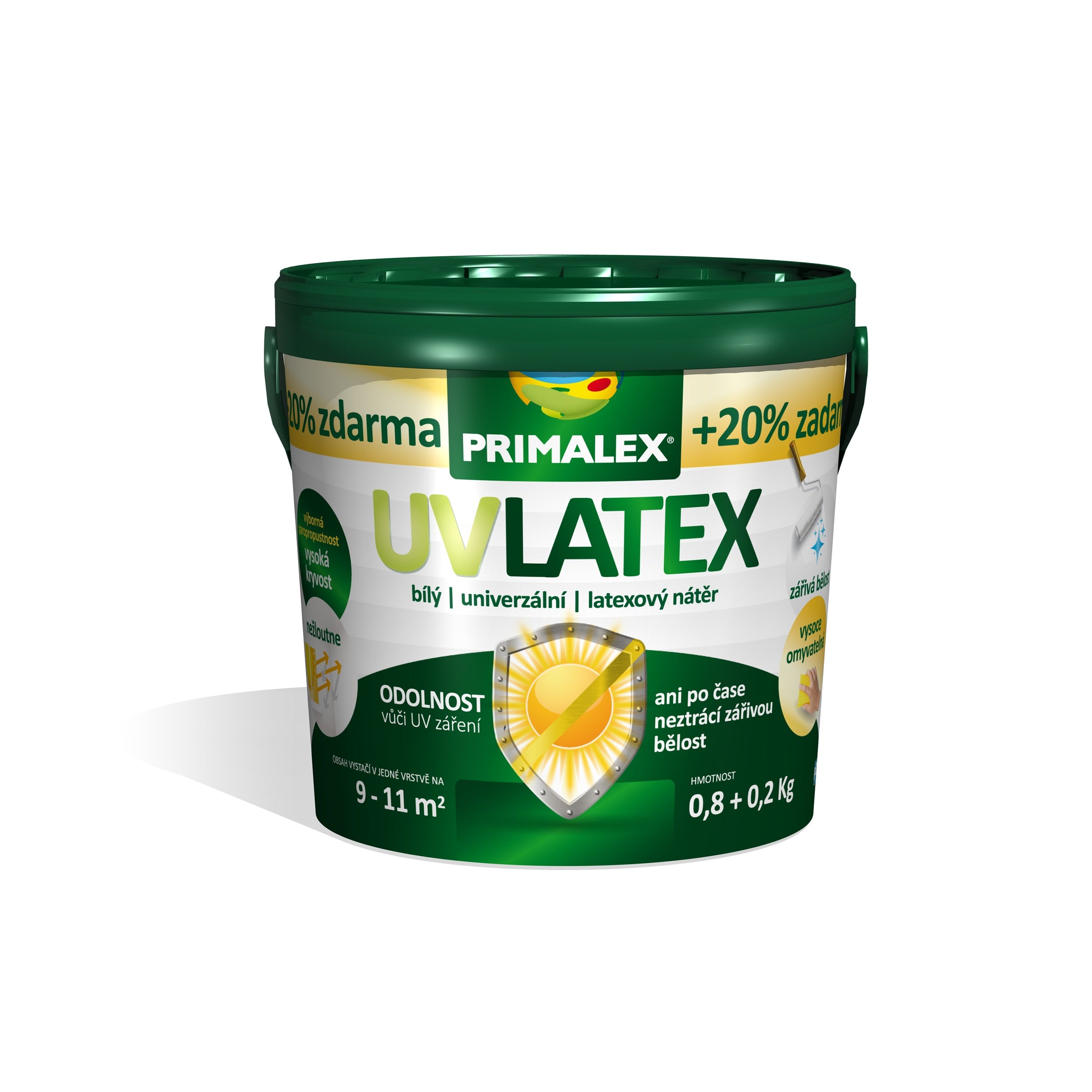 PRIMALEX UV LATEX omyvatelný univerzální latexový nátěr 1l