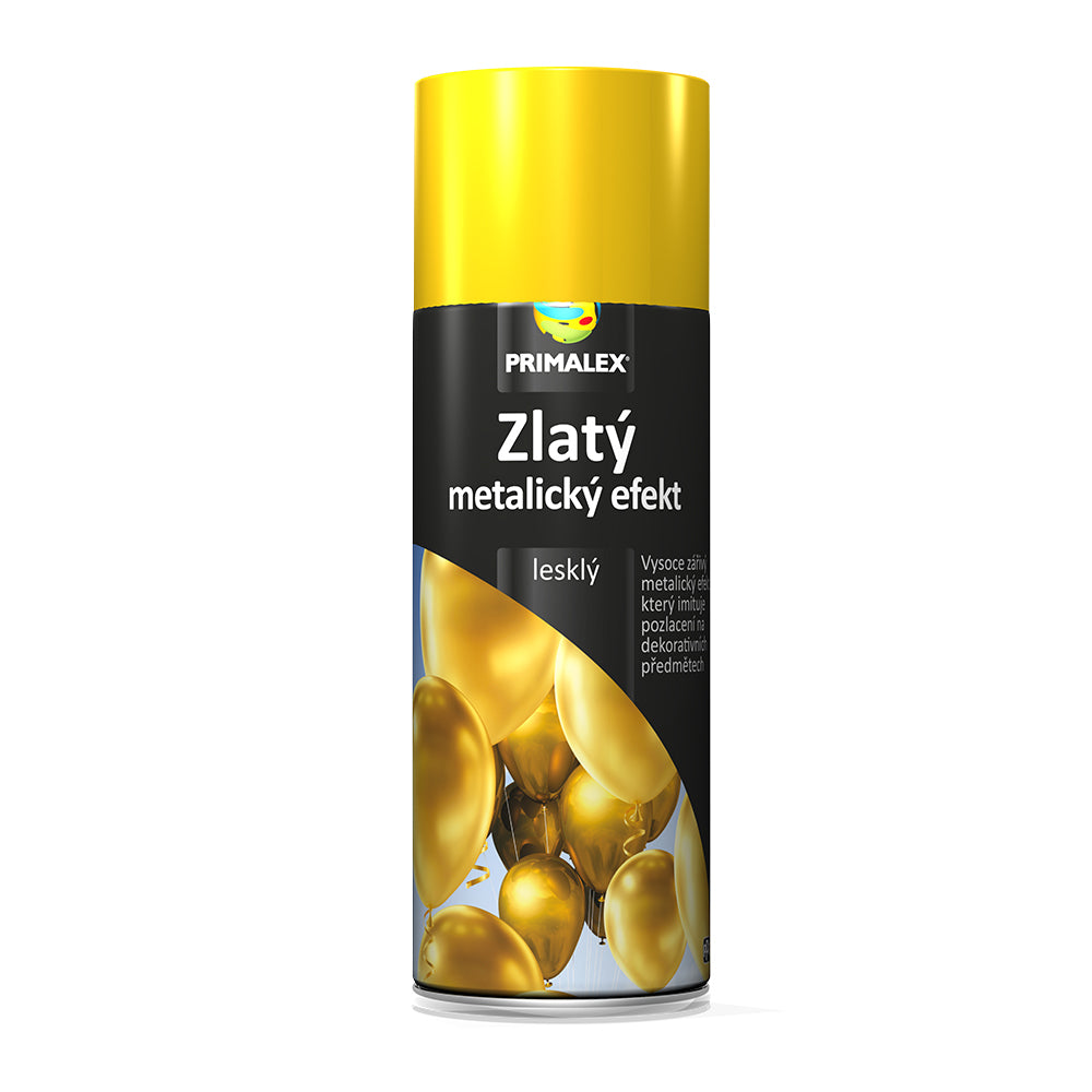 PRIMALEX Zlatý metalický efekt lesklá syntetická barva ve spreji