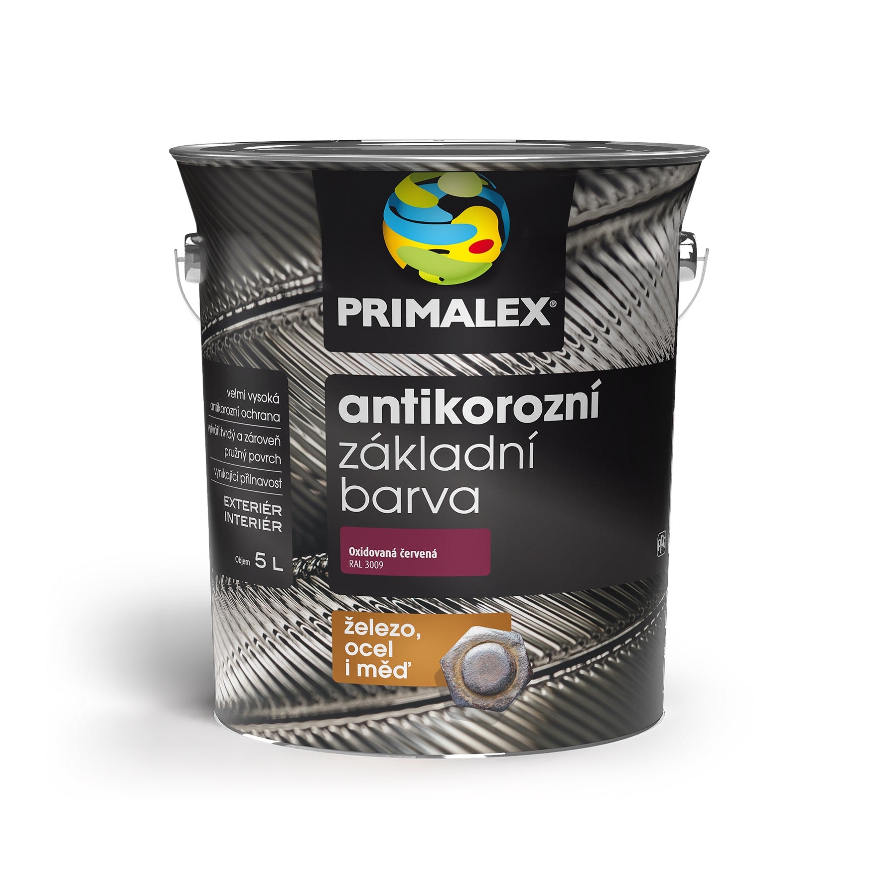 PRIMALEX Antikorozní syntetická základní barva na kov oxidovaná červená 5 l