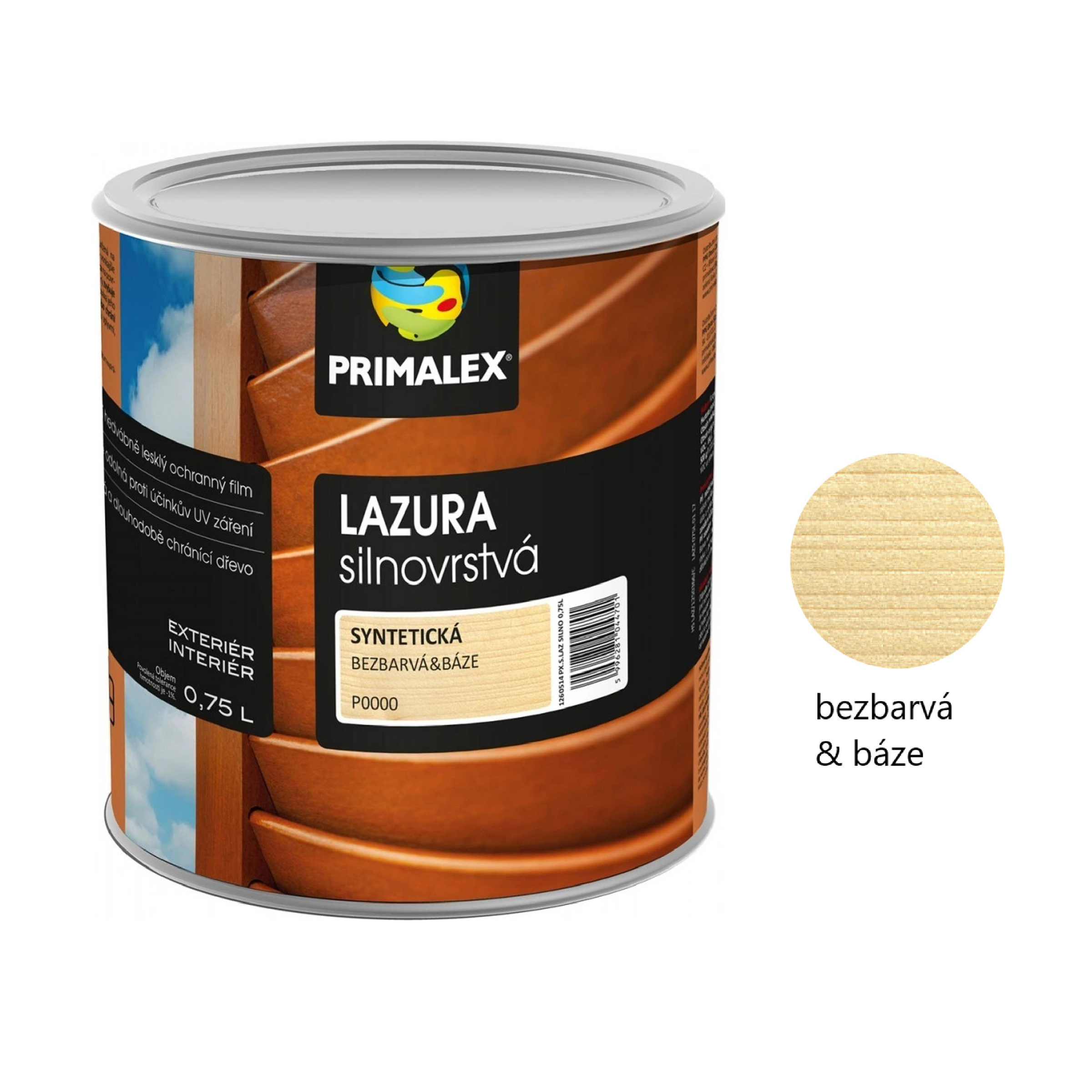 PRIMALEX LAZURA silnovrstvá na dřevo - bezbarvá & báze