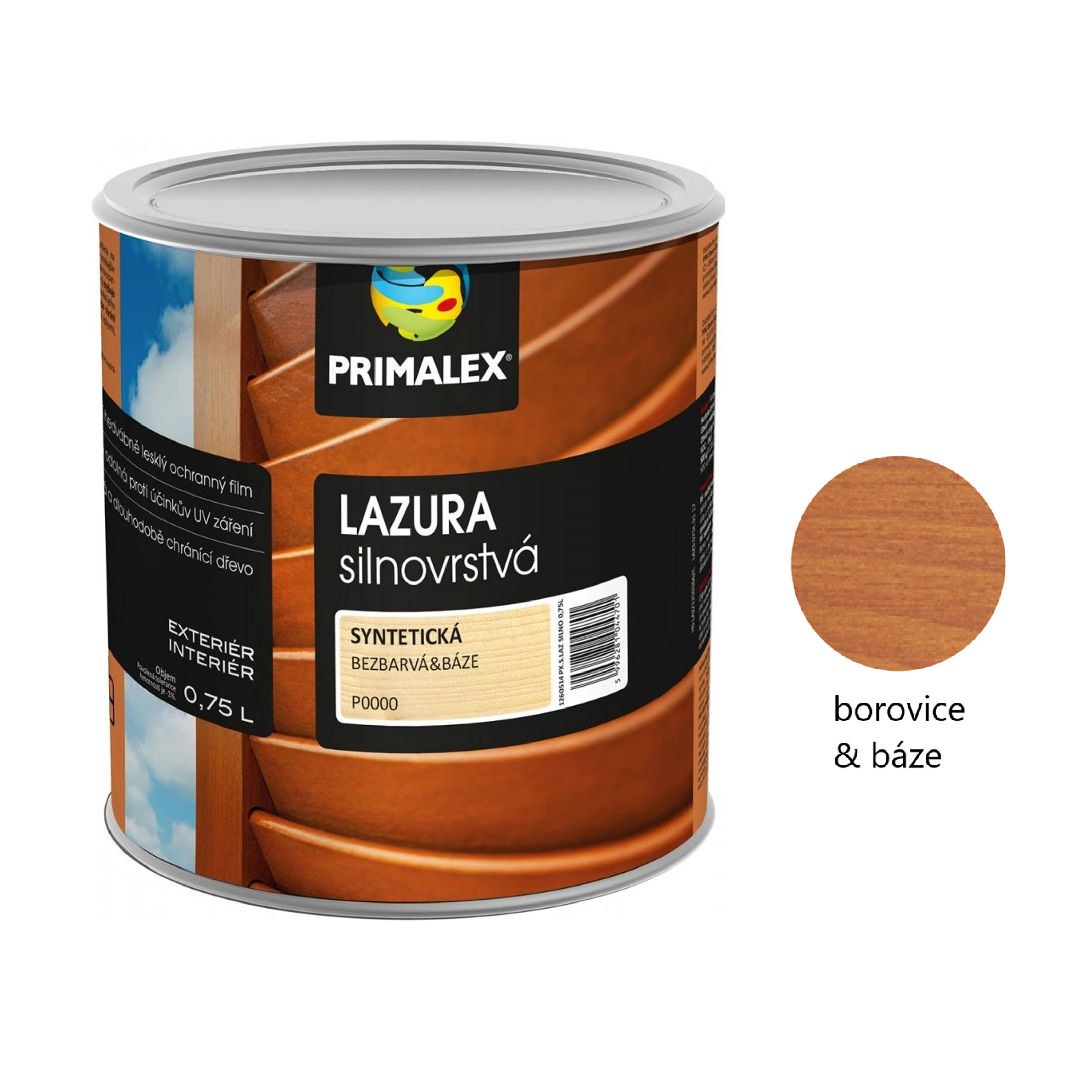 PRIMALEX LAZURA silnovrstvá na dřevo - borovice & báze