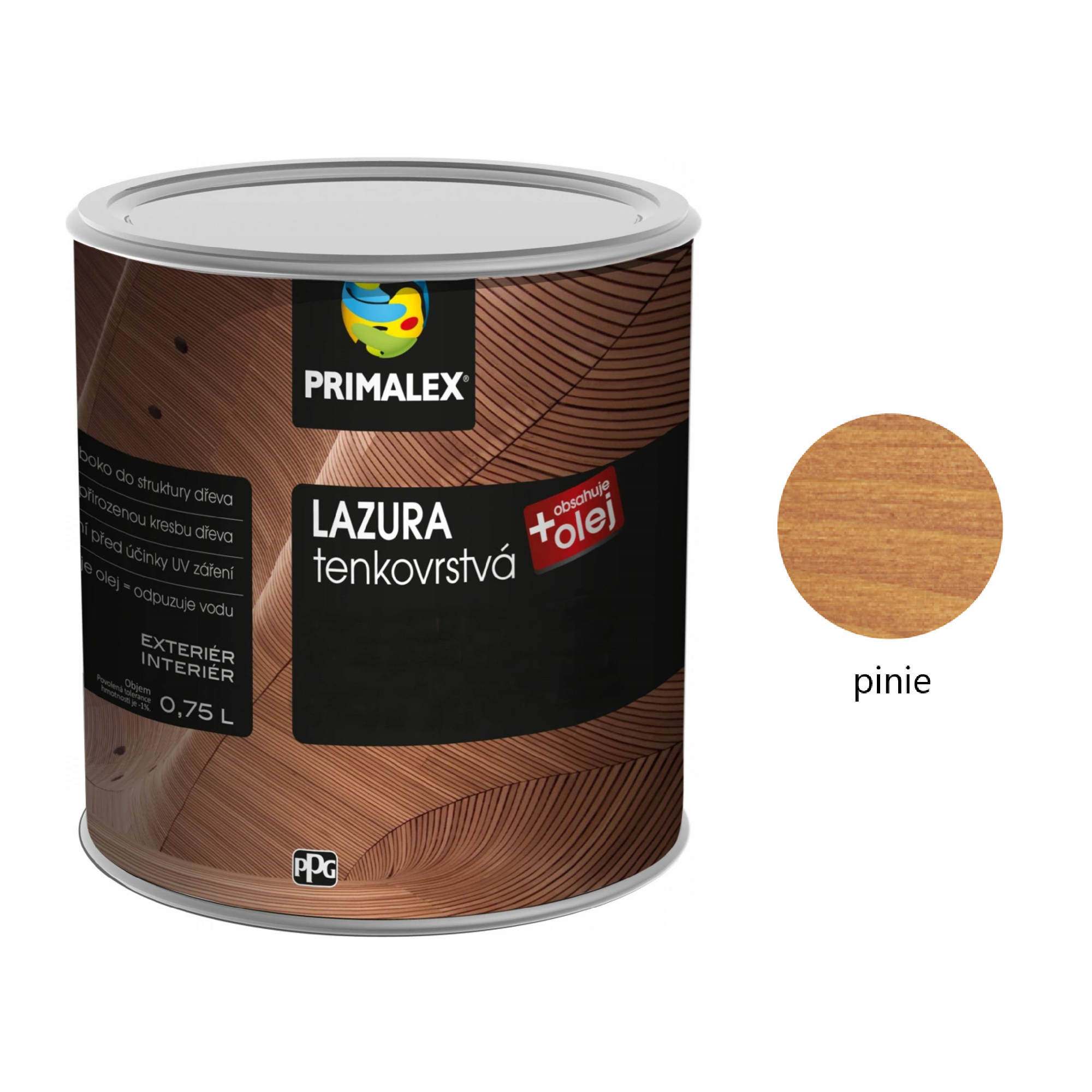 PRIMALEX LAZURA tenkovrstvá na dřevo - pinie