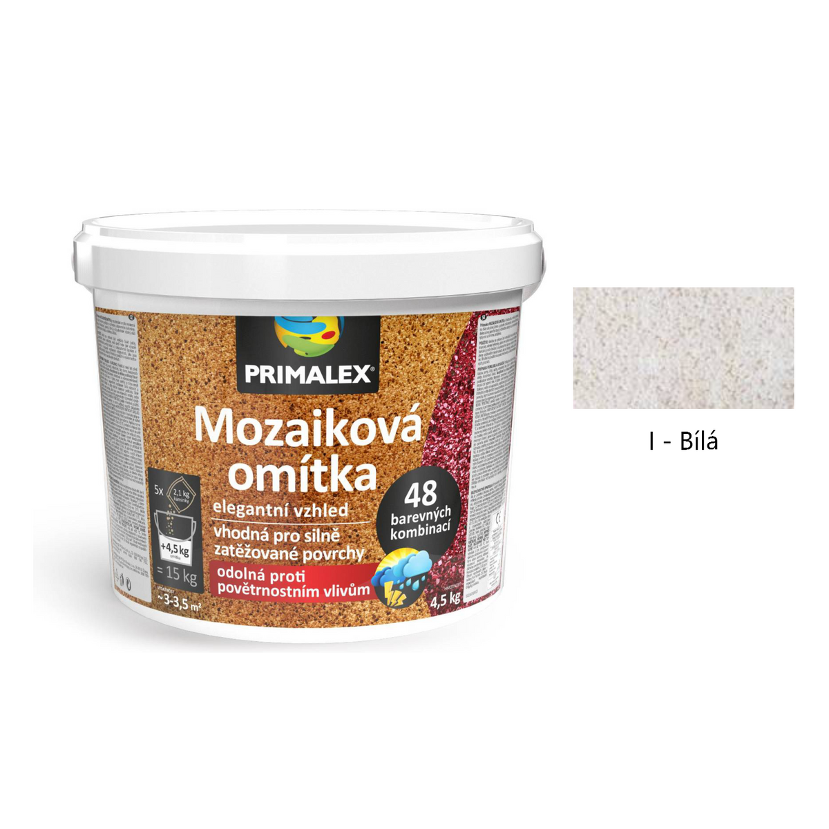 PRIMALEX Mozaiková omítka - I - Bílá