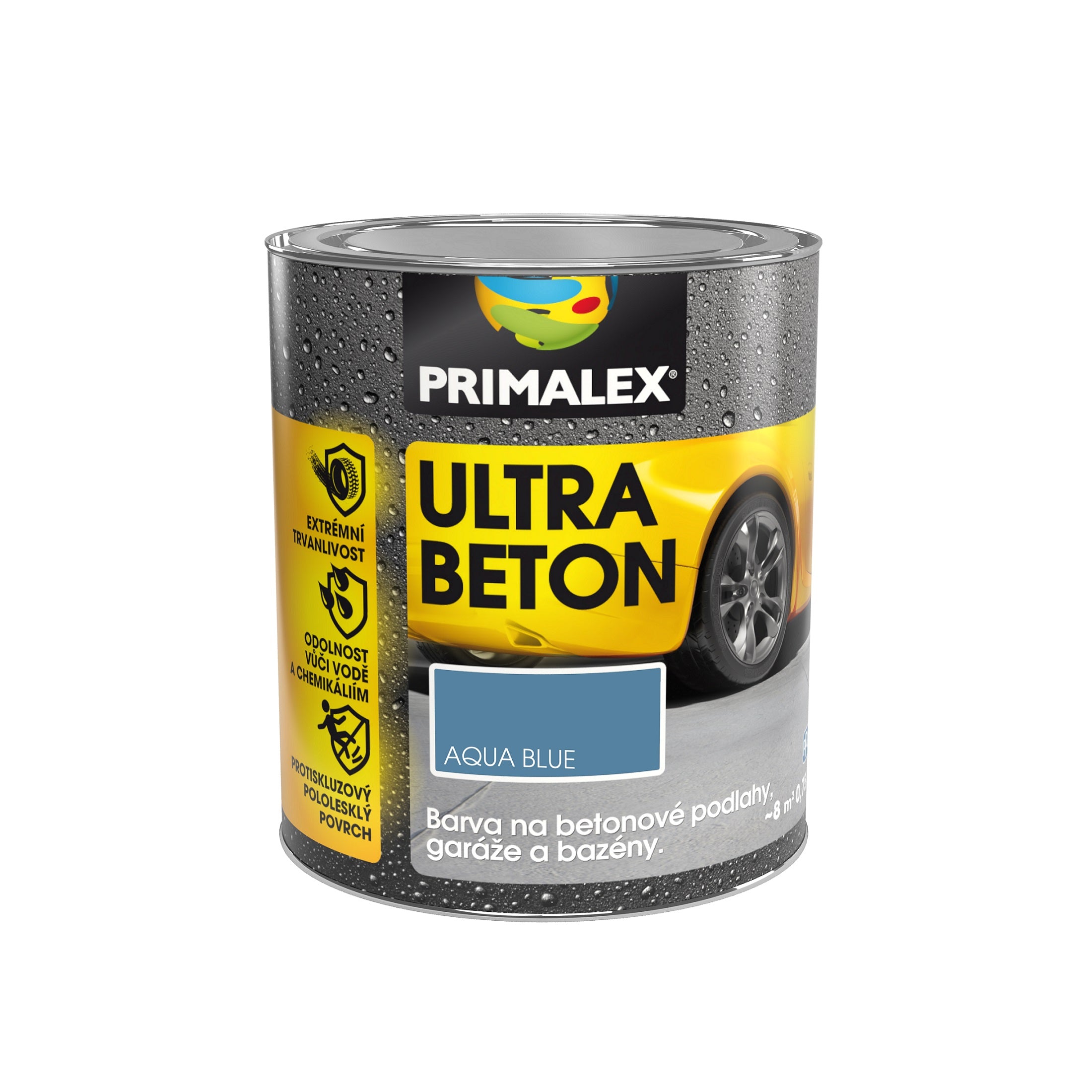 PRIMALEX ULTRA BETON Protiskluzová voděodolná barva na beton aqua blue 0,75 l