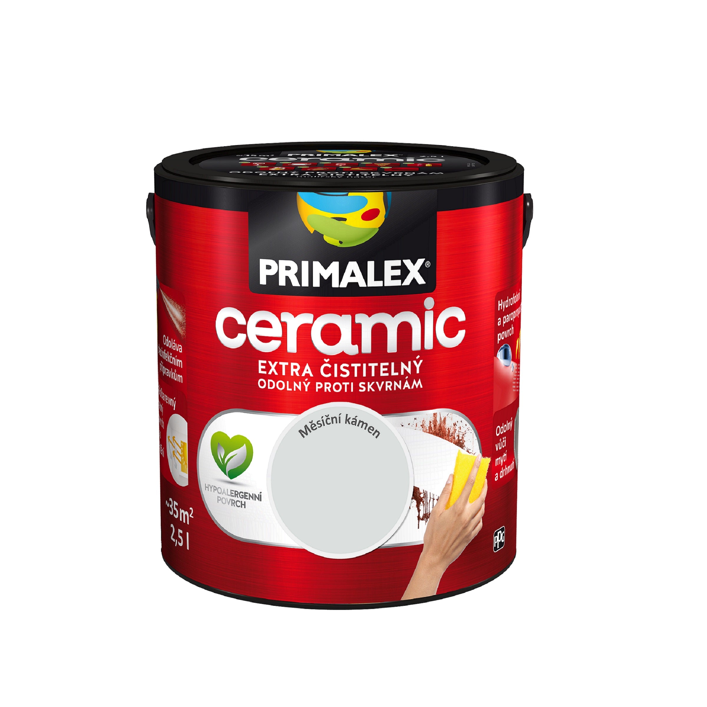 PRIMALEX ceramic omyvatelná interiérová barva na zeď měsíční kámen 2,5 l