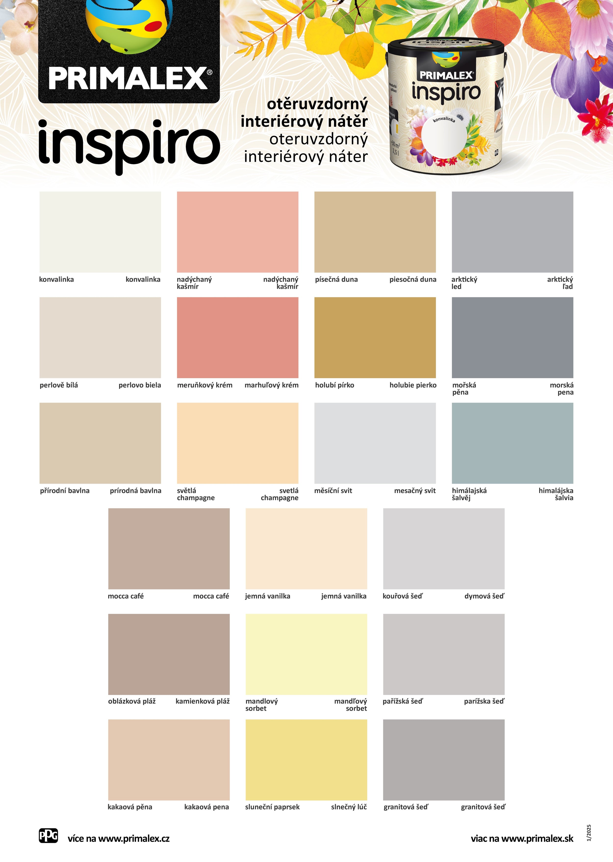 PRIMALEX inspiro barevný malířský nátěr do interiéru
