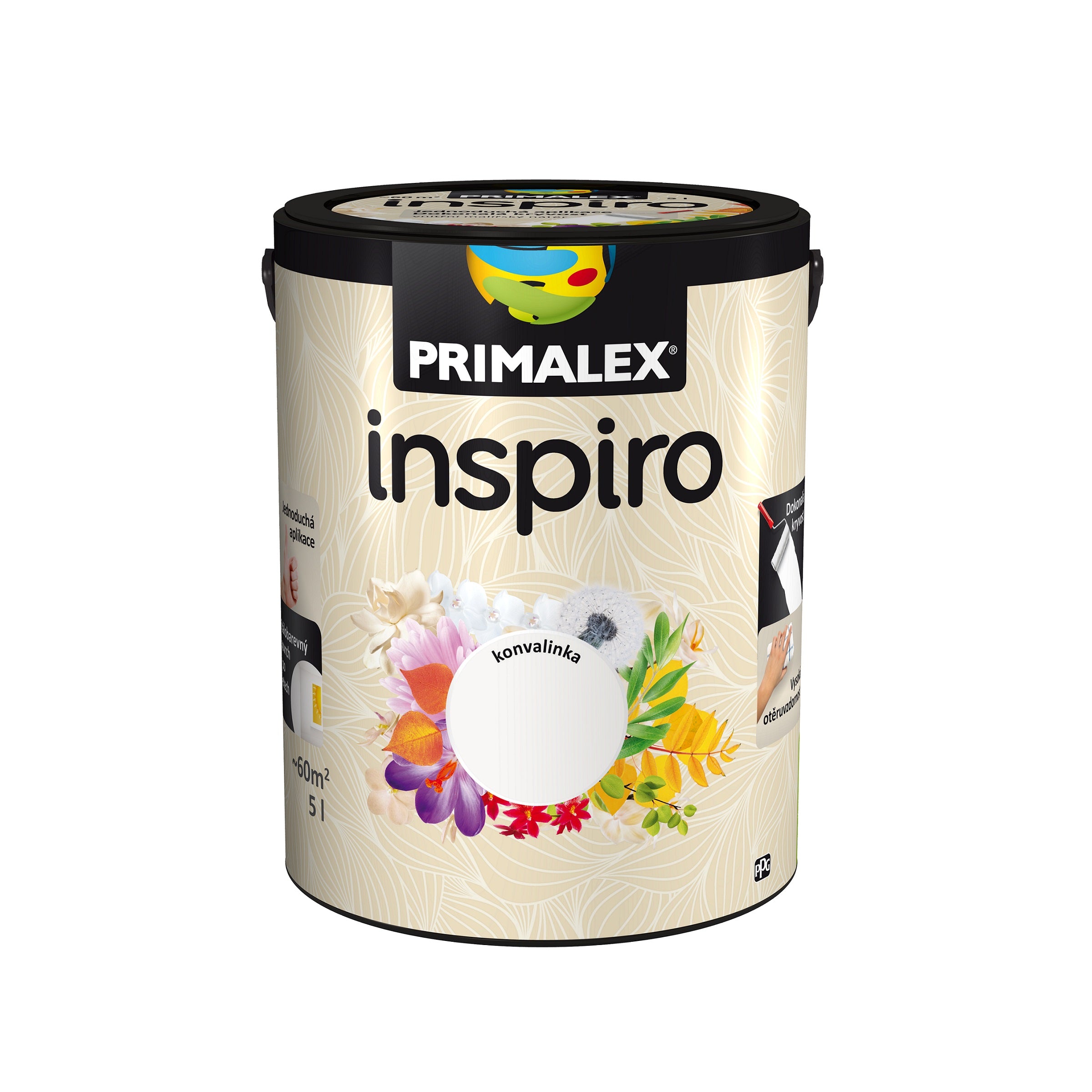 PRIMALEX inspiro barevný malířský nátěr do interiéru konvalinka 5 l