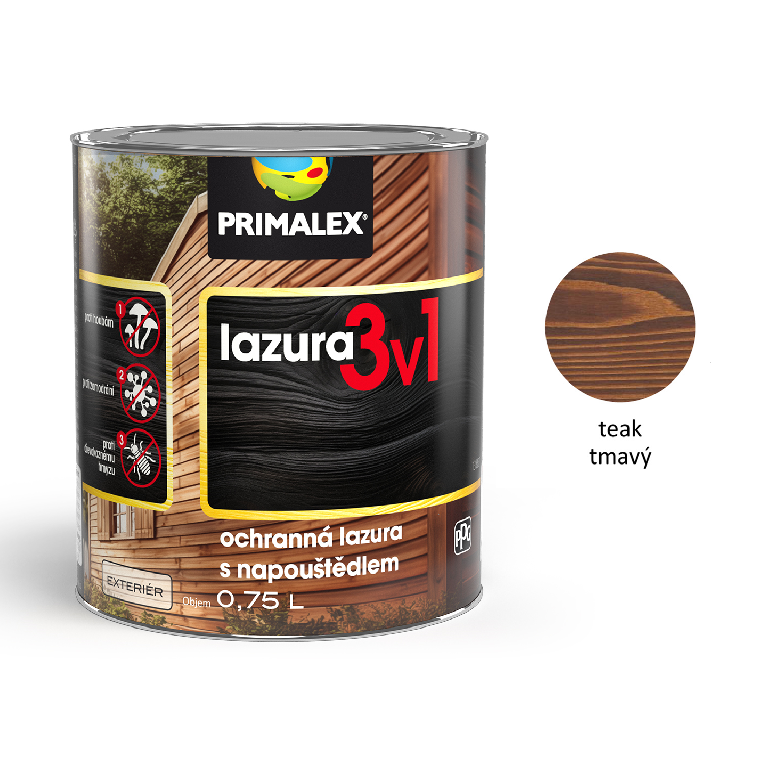 PRIMALEX LAZURA & napouštědlo 3v1 na dřevo barevná - pinie středozemní