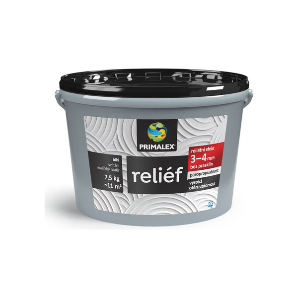 PRIMALEX reliéf bílá strukturovaná barva na zeď 7,5 kg