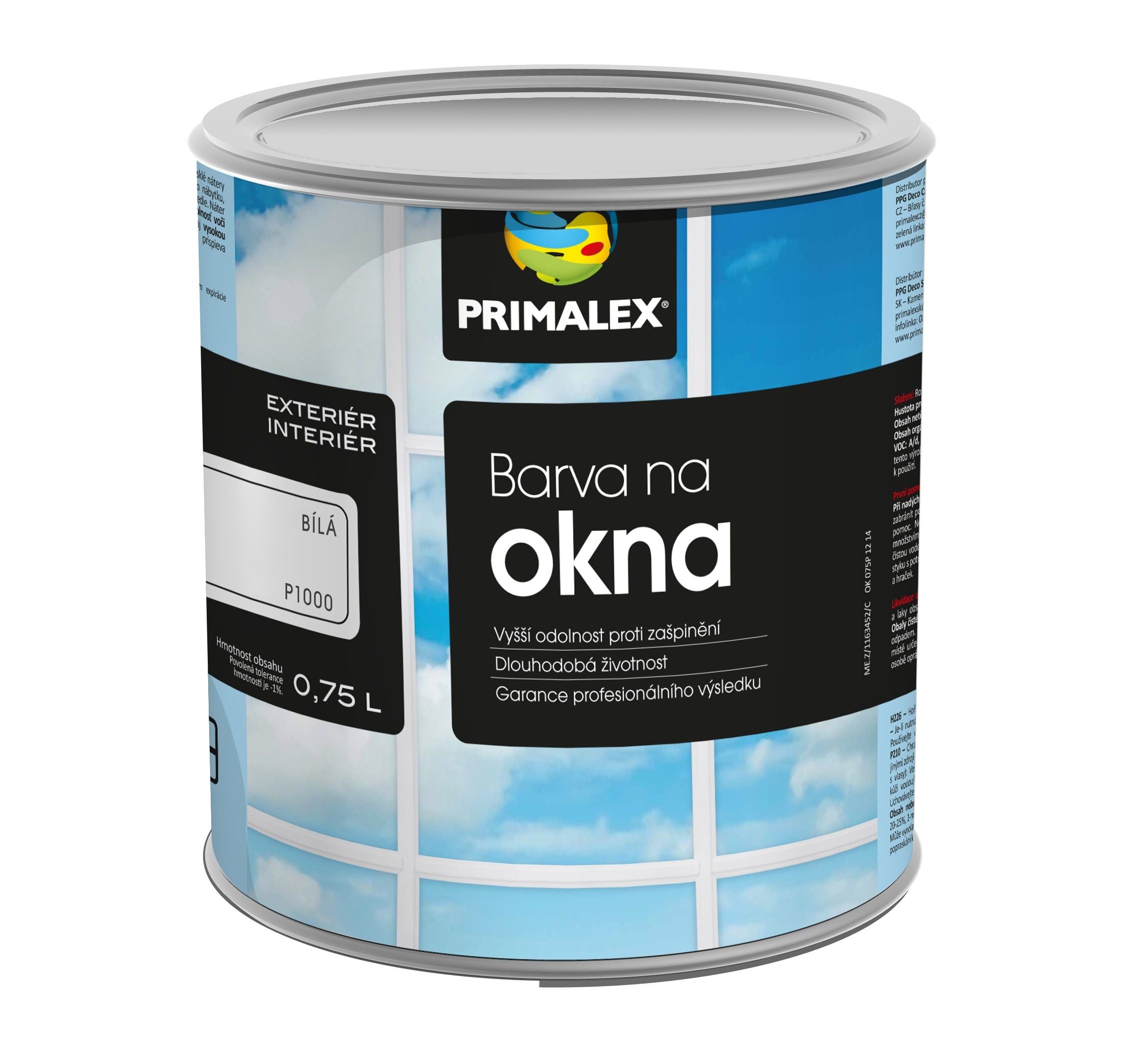 PRIMALEX Krycí barva na okna bíla