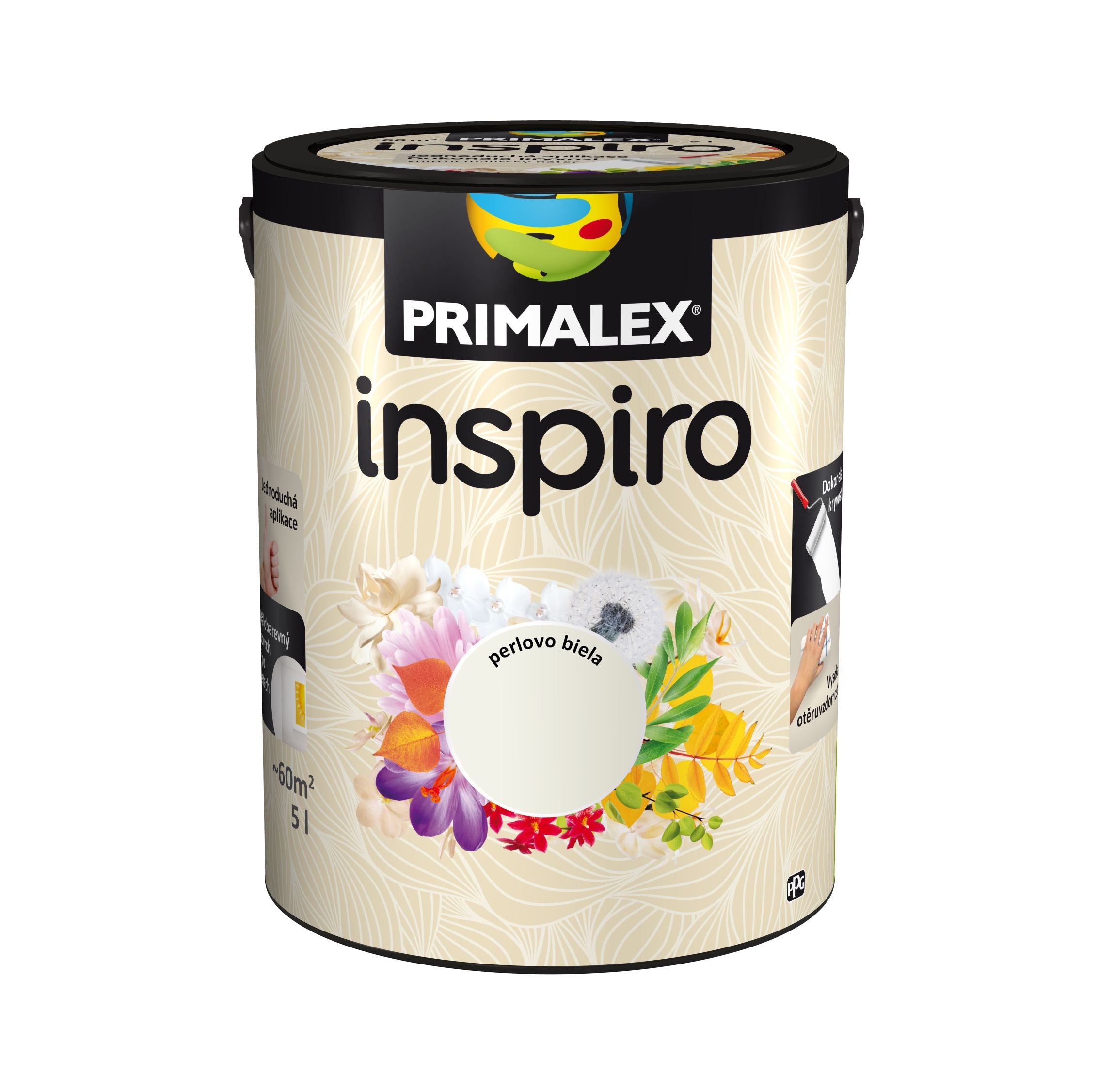 PRIMALEX inspiro barevný malířský nátěr do interiéru konvalinka 2,5 l