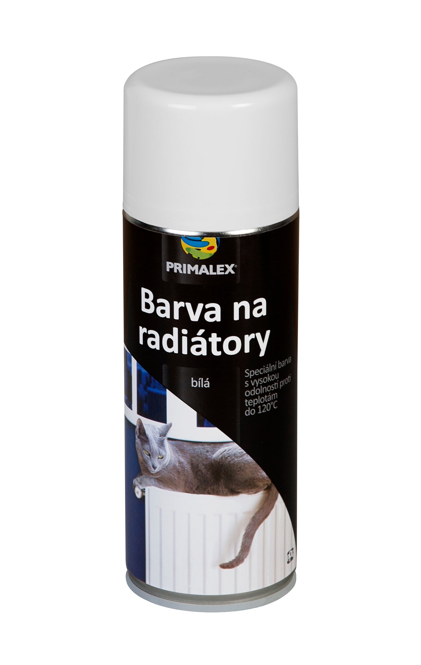 PRIMALEX Bílá syntetická barva na radiátory ve spreji 400 ml