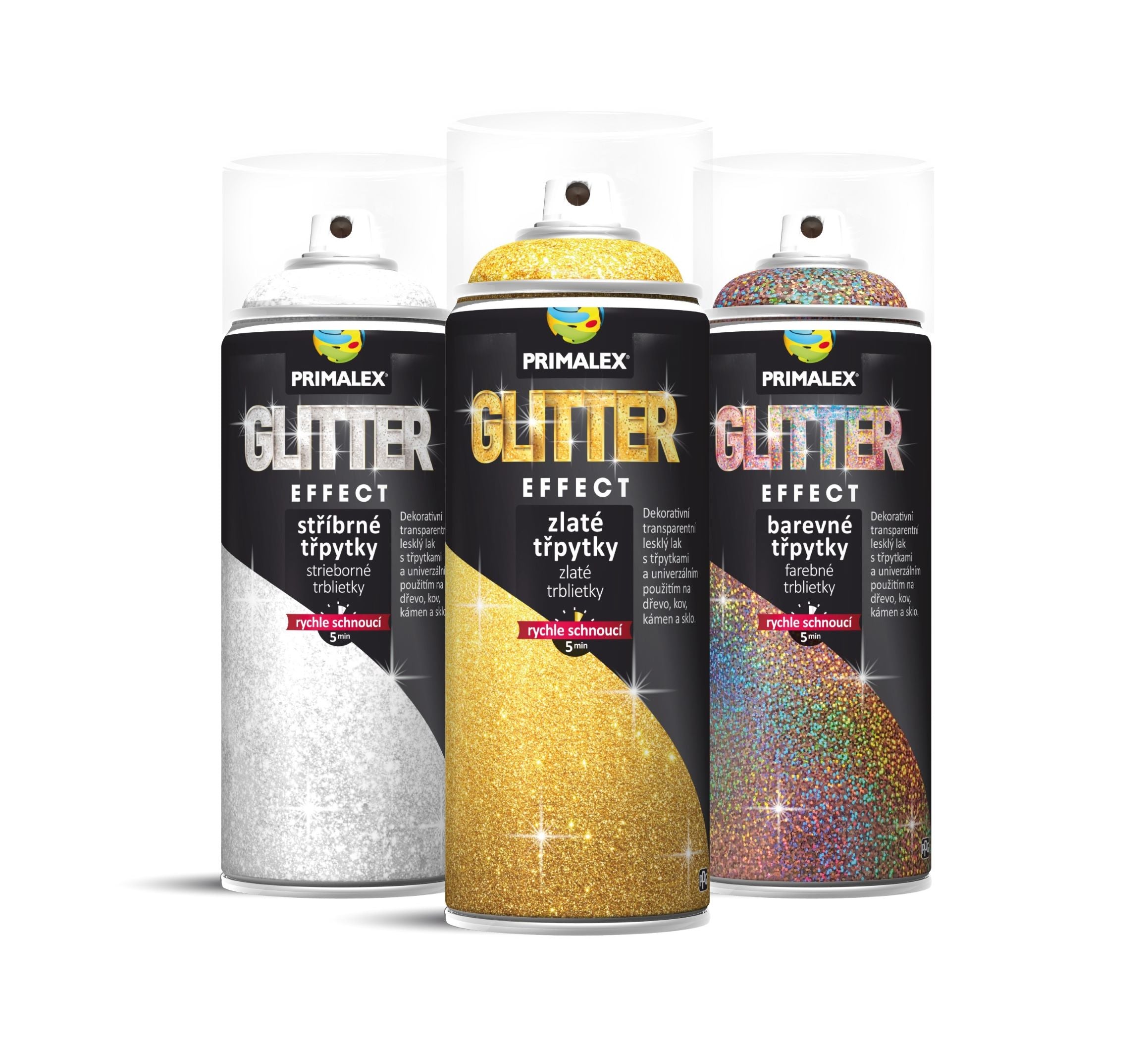 PRIMALEX GLITTER EFFECT lak ve spreji s třpytkami