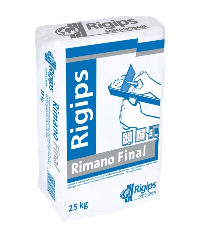 Rigips Rimano Final velmi jemná sádrová stěrka 25 kg