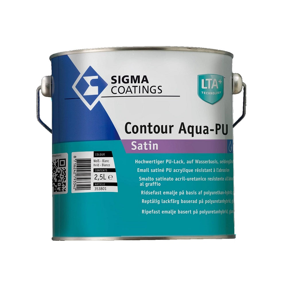 Sigma Contour PU Aqua bílý otěruvzdorný nátěr 2,5 l