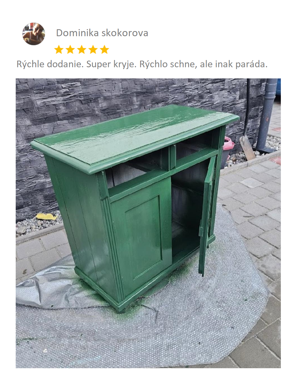 SLOVAKRYL vodou ředitelná univerzální barva na dřevo, kov a beton - zákaznícka recenze