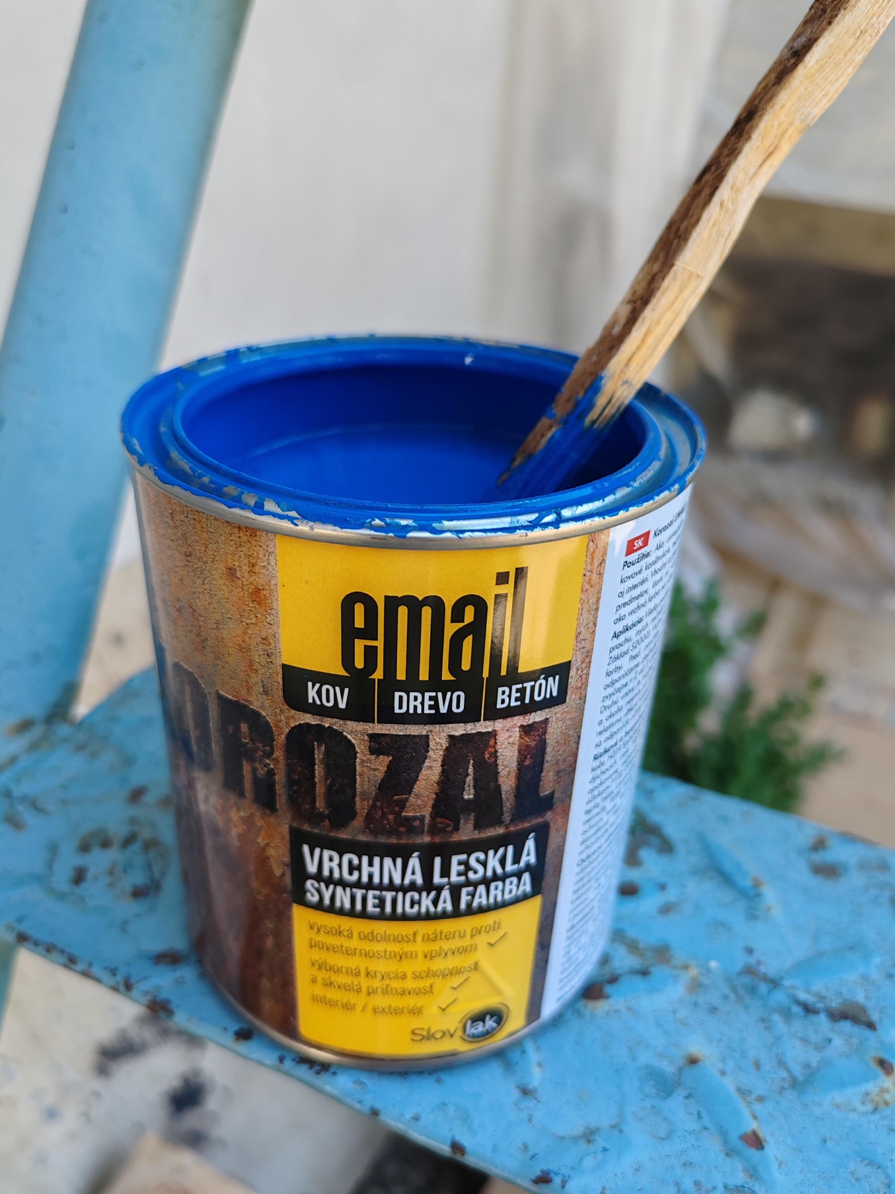 Slovlak KOROZAL EMAIL vrchní lesklá syntetická barva modrá1