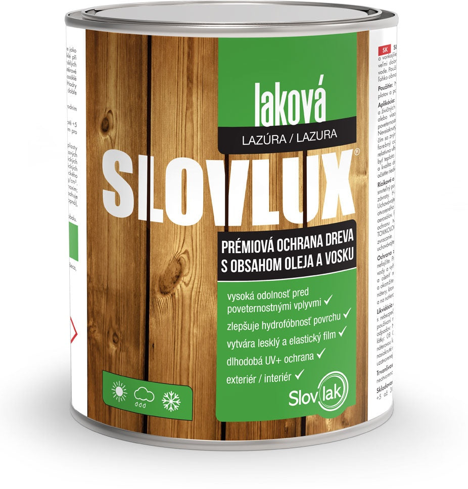 Slovlak SLOVLUX laková lazura na dřevo