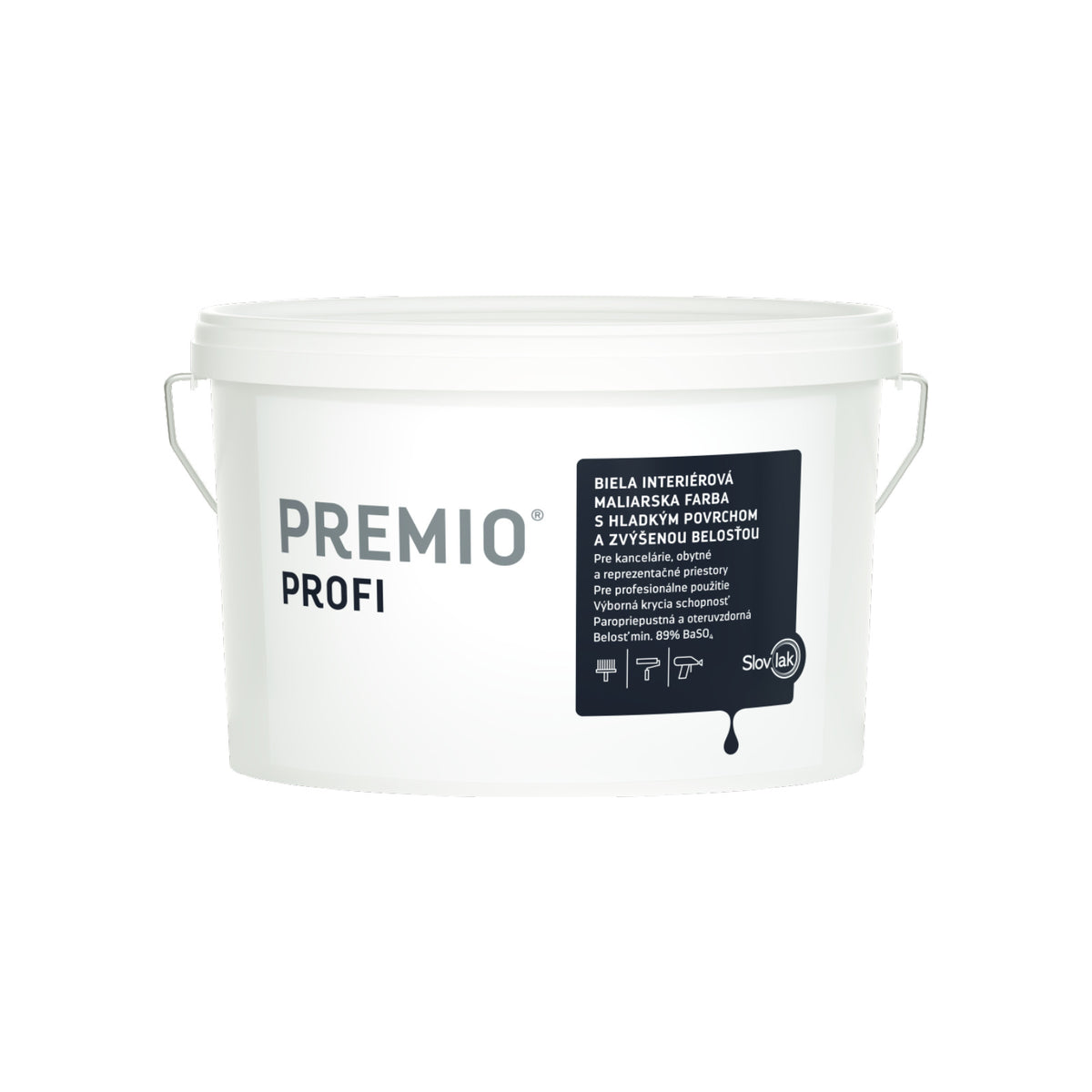 Slovlak PREMIO PROFI bílá interiérová malířská barva na zeď