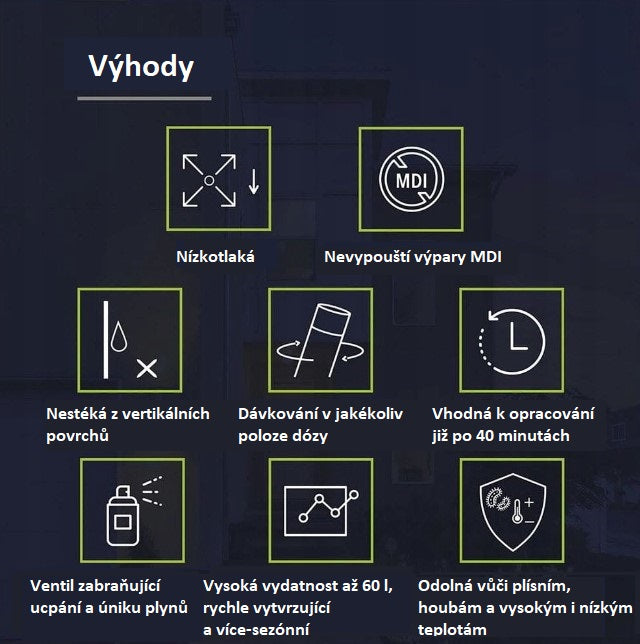 TYTAN Lexy 60 montážní PUR pěna trubičková 860 ml_výhody