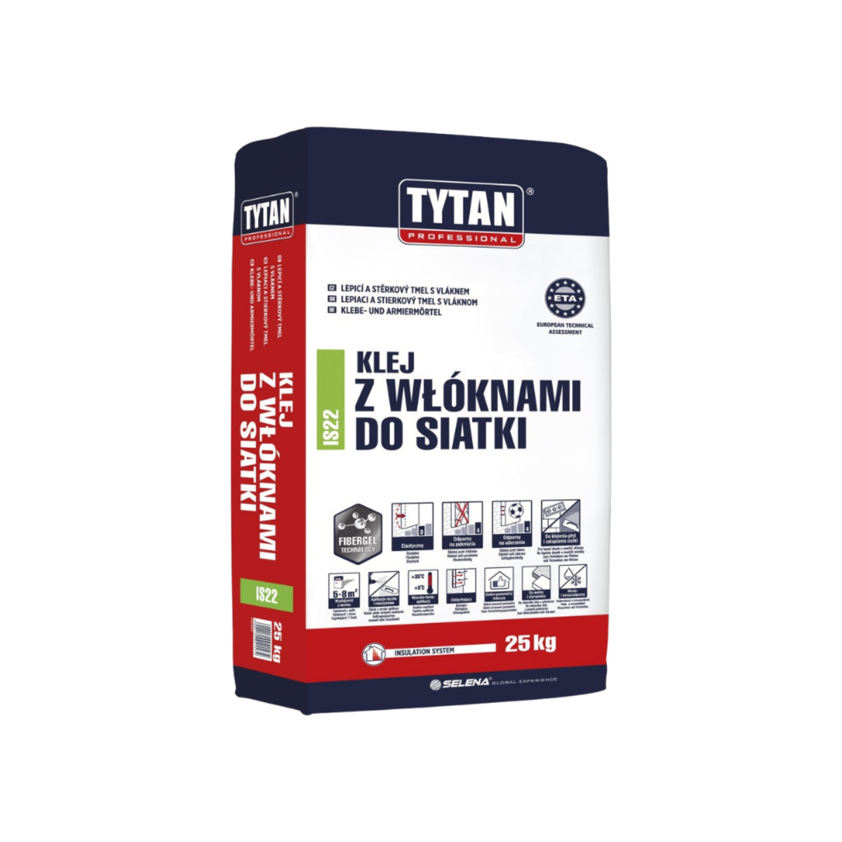 TYTAN PROFESSIONAL IS22 cementové lepidlo s vlákny na polystyren a minerální vatu 25 kg