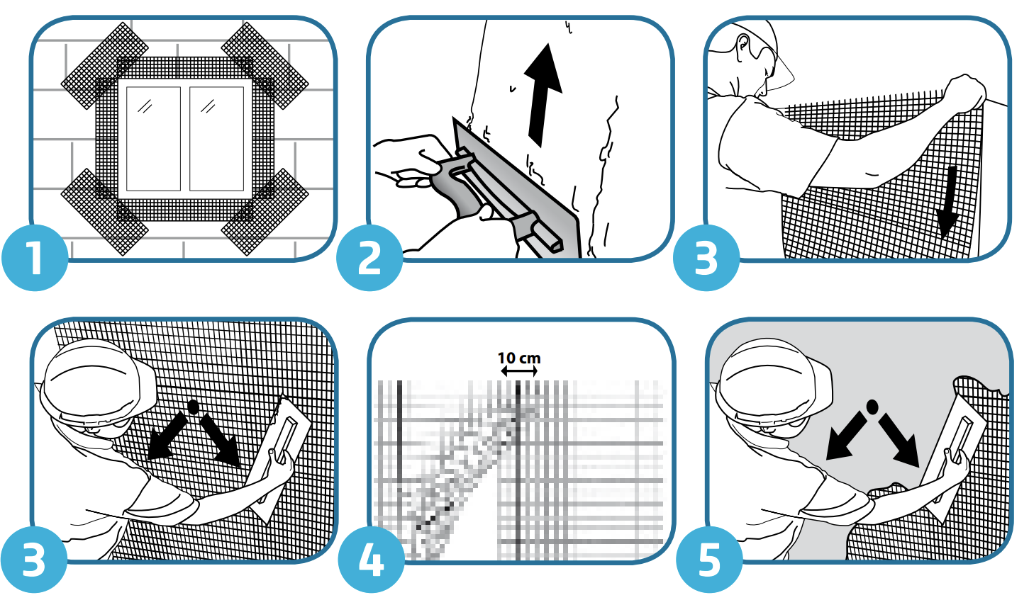 VERTEX R117 Perlinka armovací tkanina 145 g/m² bal. 55 m² aplikační tipy