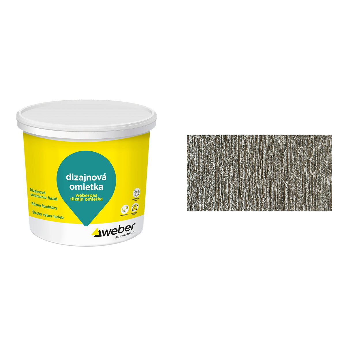 Weber Weberpas dizajn omítka roll/brush 2 mm 25 kg
