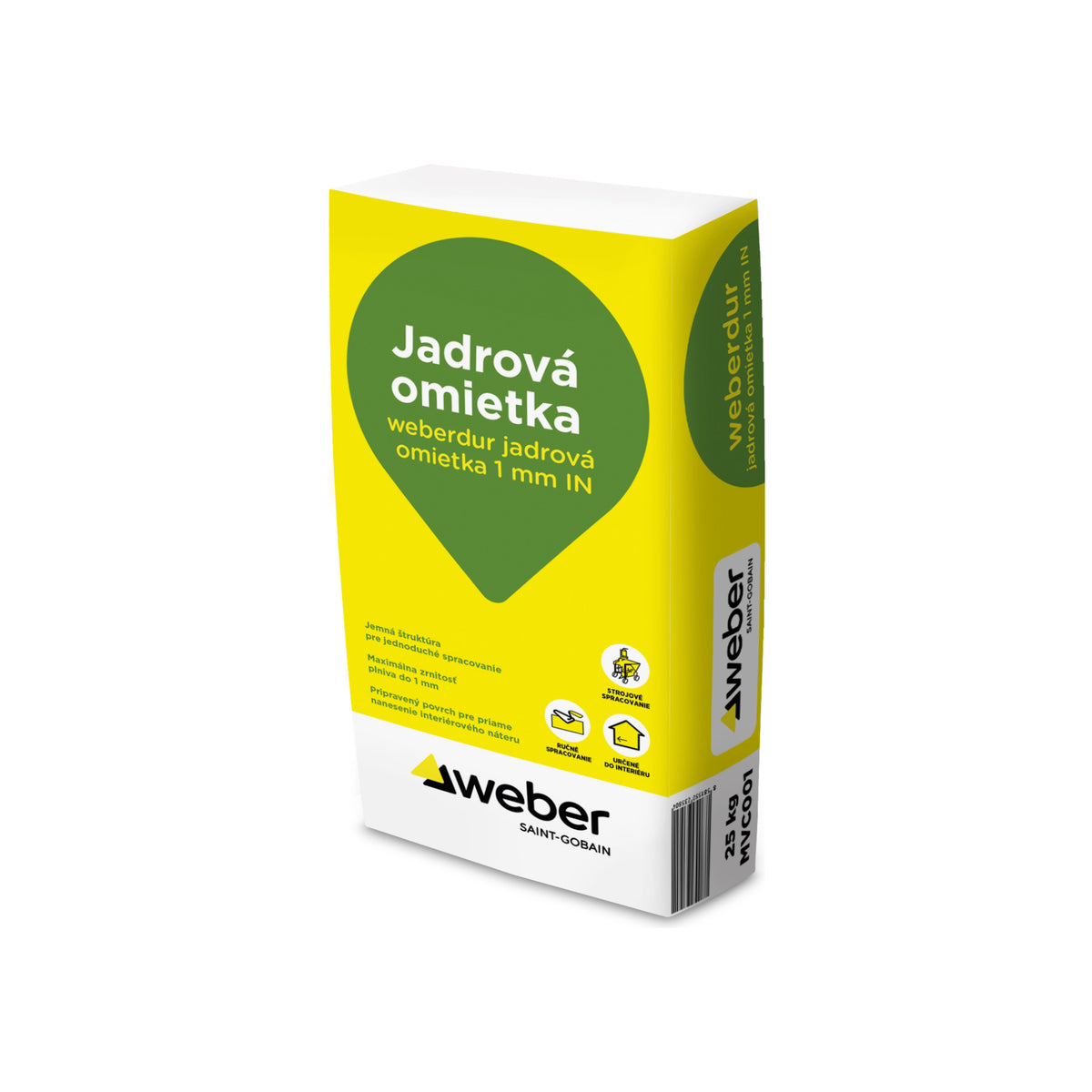 Weber weberdur jádrová omítka 1 mm IN 25 kg