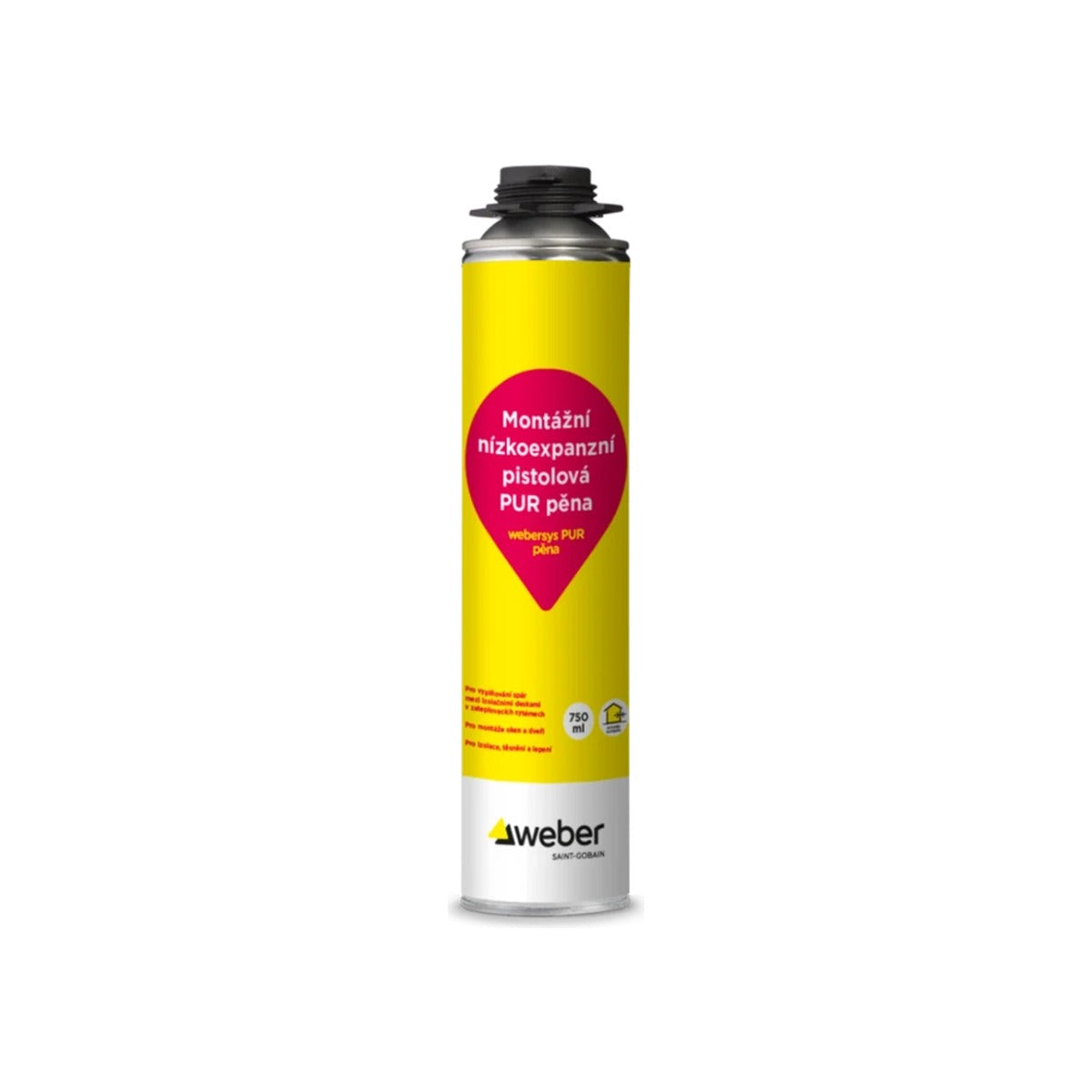 weber webersys PUR pistolová lepicí a montážní PU pěna 750 ml