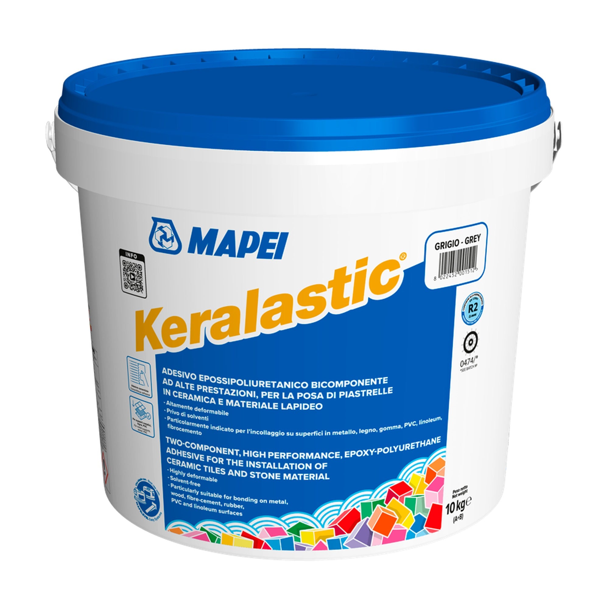 MAPEI Keralastic bílá dvousložkové polyuretanové lepidlo pro dlažbu a obklady 5 kg