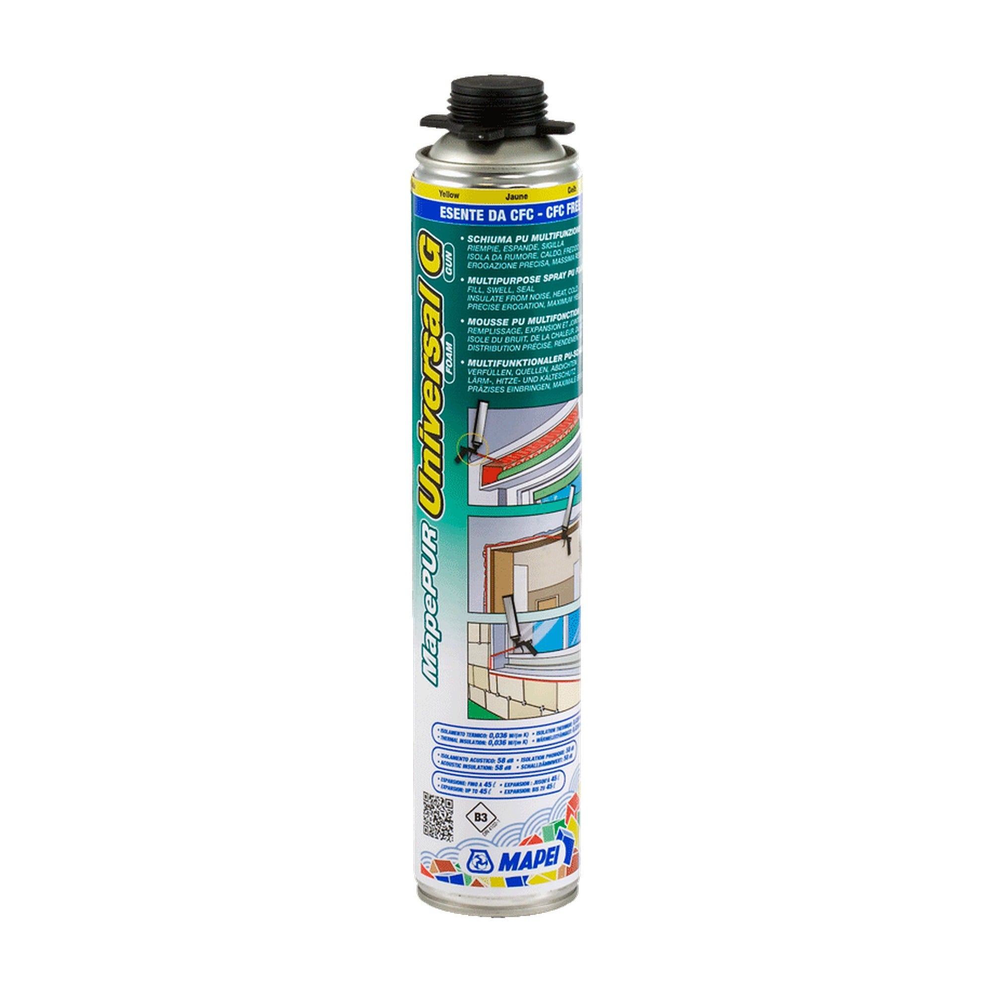 MAPEI Mapepur Universal Foam G pistolová jednosložková PU pěna 750 ml