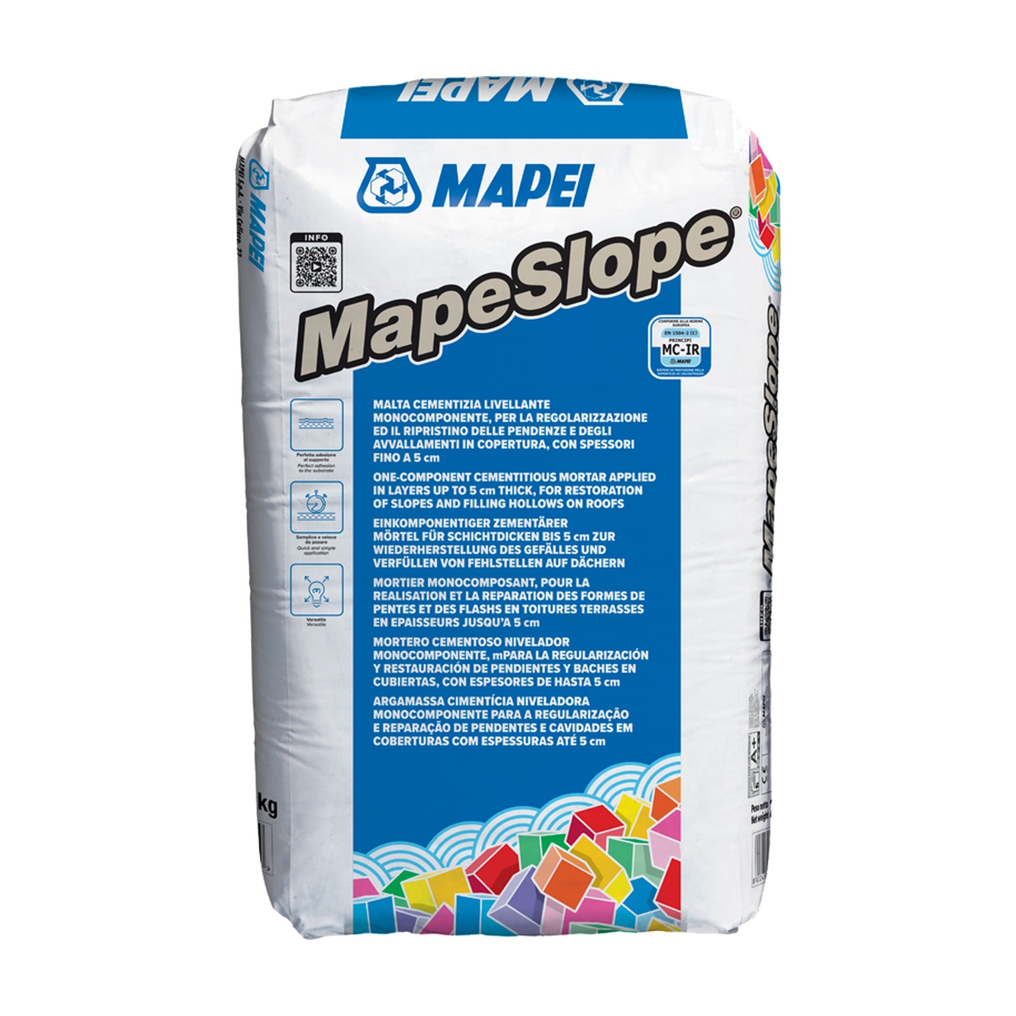 MAPEI Mapeslope spádová lehčená malta na opravu a vyspádování střech 25 kg