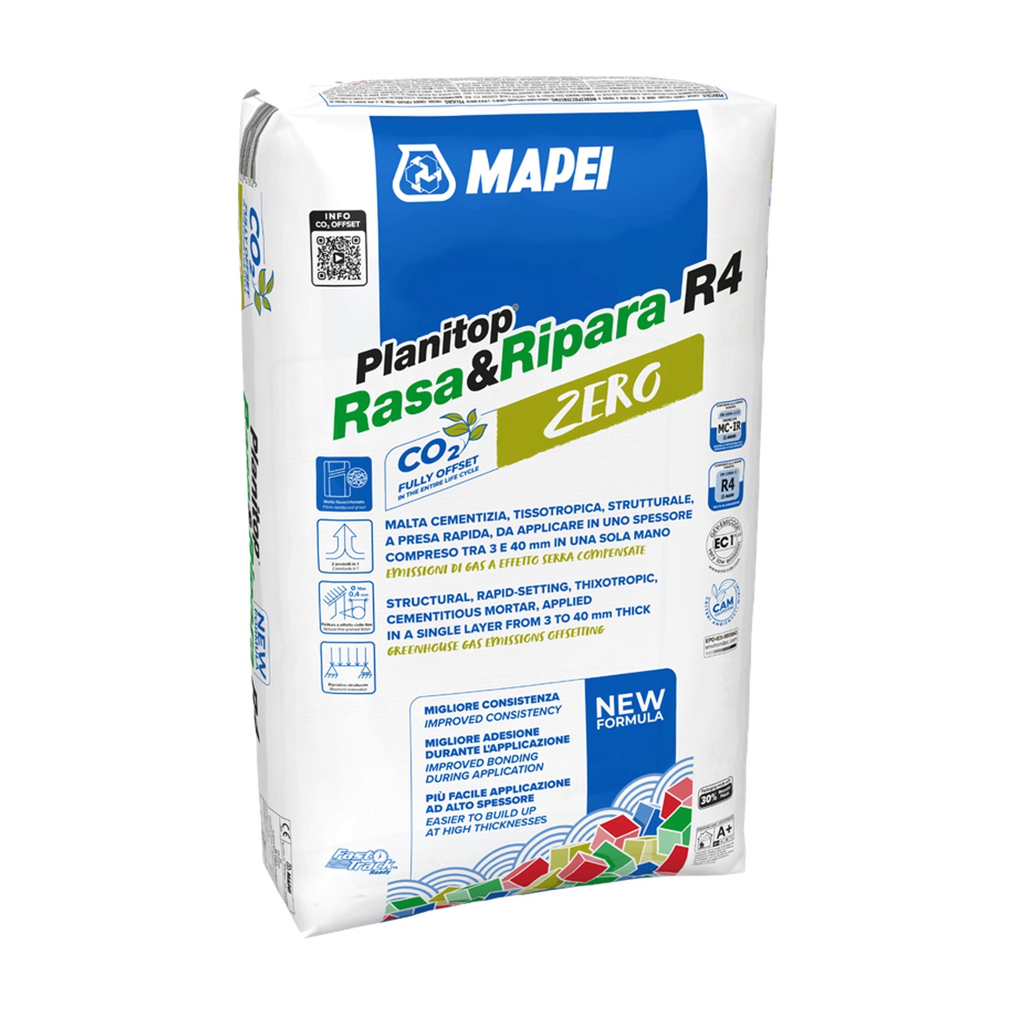 MAPEI Planitop Rasa e Ripara R4 Zero rychle tvrdnoucí opravná malta třídy R4 25 kg