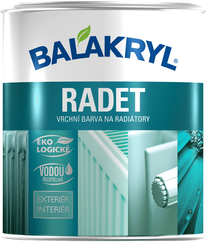BALAKRYL RADET vodou rěditelná vrchní akrylátová barva na radiátory 0,7 l