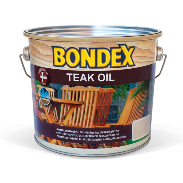 BONDEX TEAK OIL syntetický napouštěcí teakový olej na dřevo a zahradní nábytek
