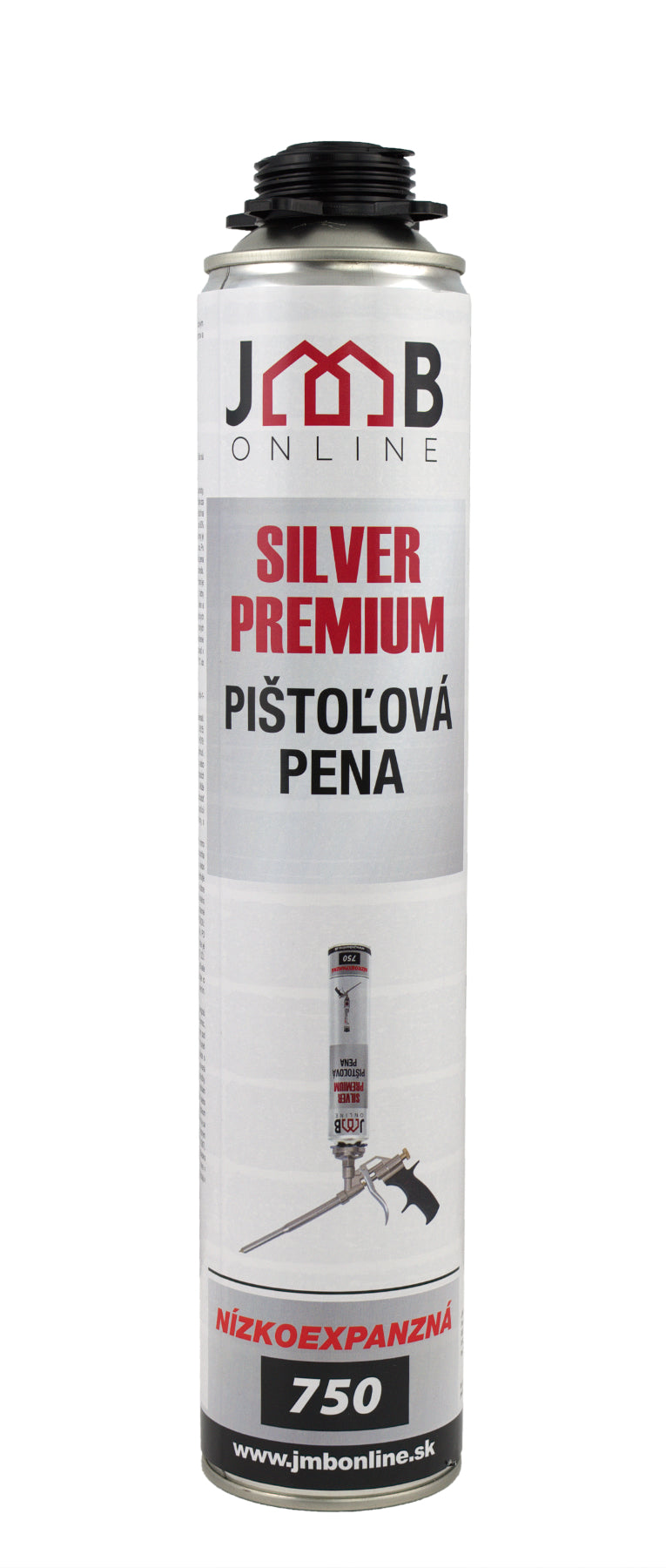 JMB Silver premium montážní nízkoexpanzní polyuretanová pěna pistolová 750 ml