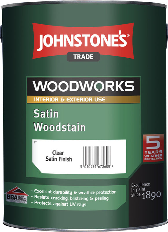 JOHNSTONE'S Satin Woodstain silnovrstvá lazura na dřevo bezbarvá