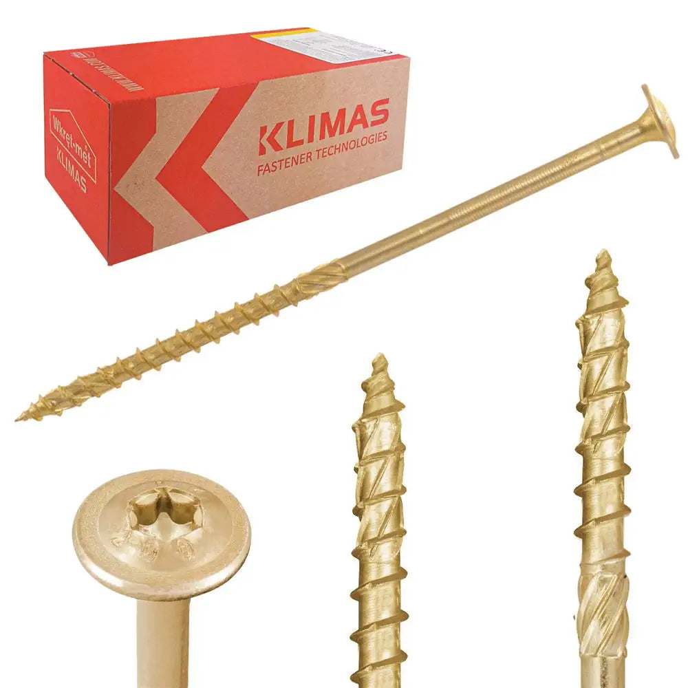 KLIMAS Wkret-met konstrukční vrut do dřeva s talířovou hlavou TX30 Ø6 mm 100 ks