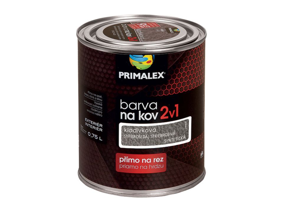 PRIMALEX Syntetická kladívková barva na kov 2v1