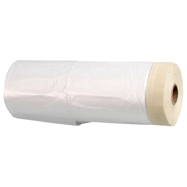 Krycí elektrostatická fólie s maskovací jednostranně lepící páskou