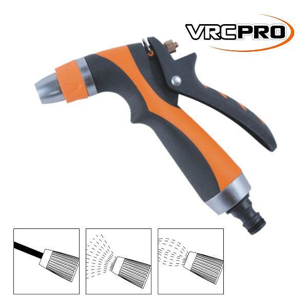Postřikovací pistole 3 funkce 1/2″ kov/plast s rukojetí VRCPRO