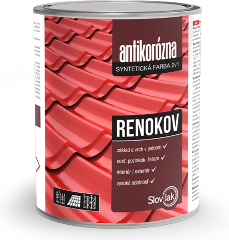 Slovlak RENOKOV Antikorozní barva na kov 2v1