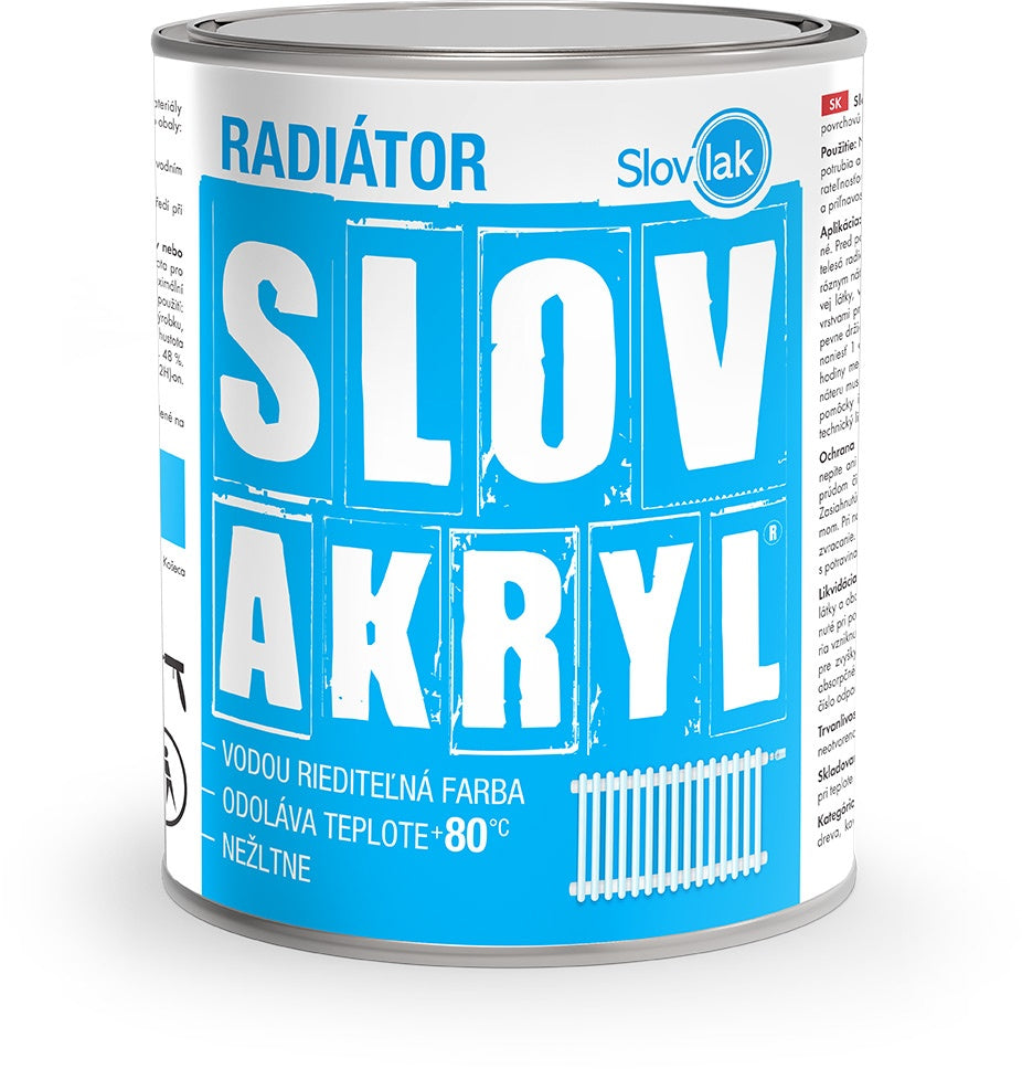 SLOVAKRYL RADIÁTOR bílá vrchní barva na radiátor