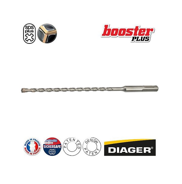 Vrták BOOSTER SDS-plus 5x110mm do armovaného betonu Diager