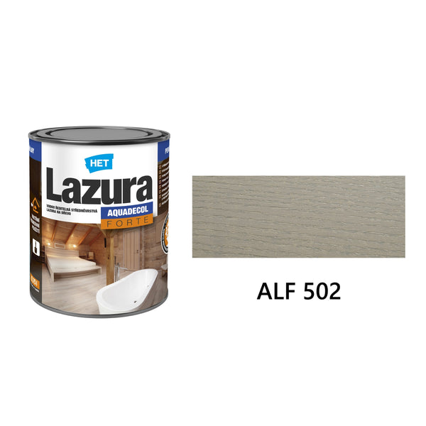 HET AQUADECOL Lazura FORTE středněvrstvá vodou ředitelná lazura na dřevo ALF 502