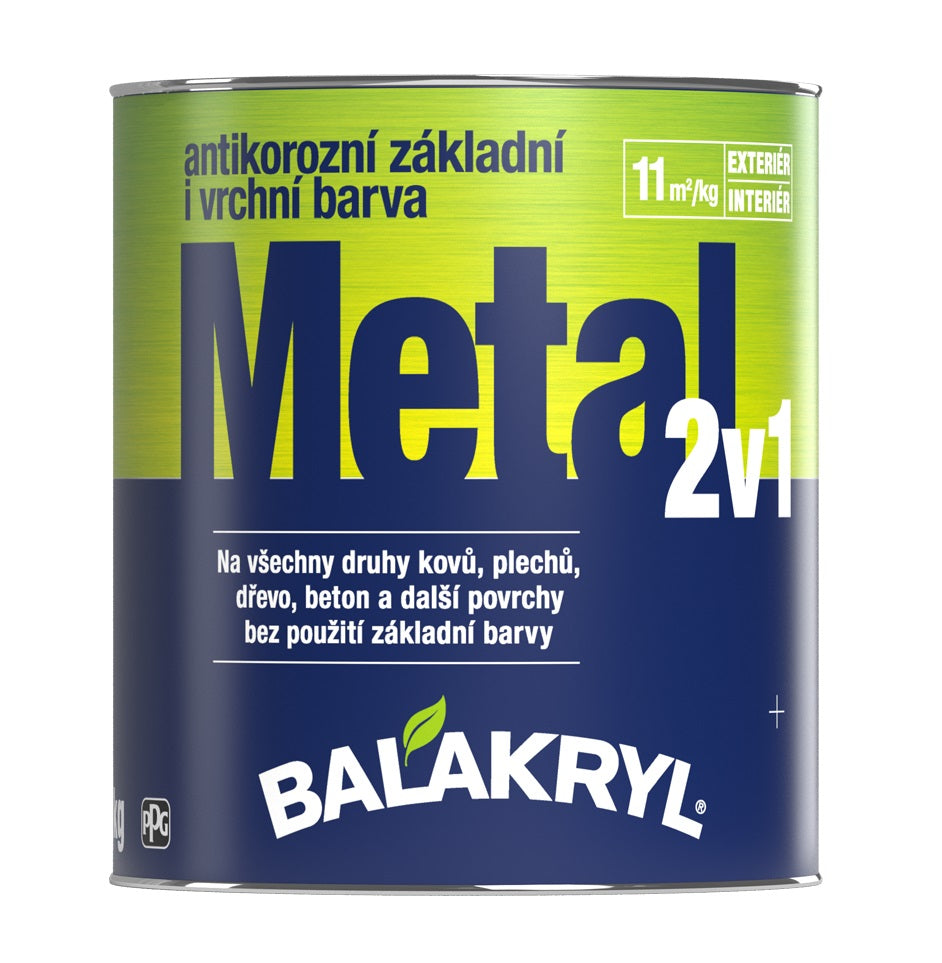 BALAKRYL METAL 2v1 základní a vrchní barva na kov
