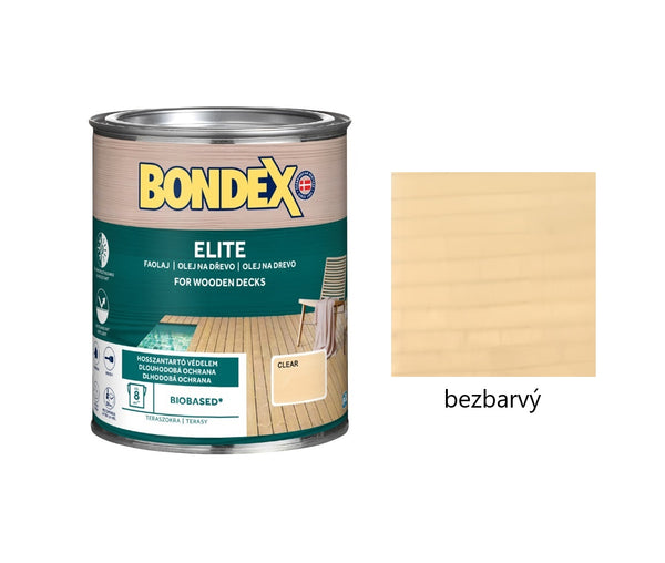 BONDEX ELITE napouštěcí olej na dřevo bezbarvý 0,75 l