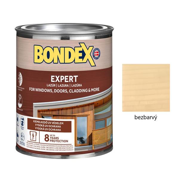 BONDEX EXPERT silnovrstvá syntetická lazura na dřevo exteriér - bezbarvý