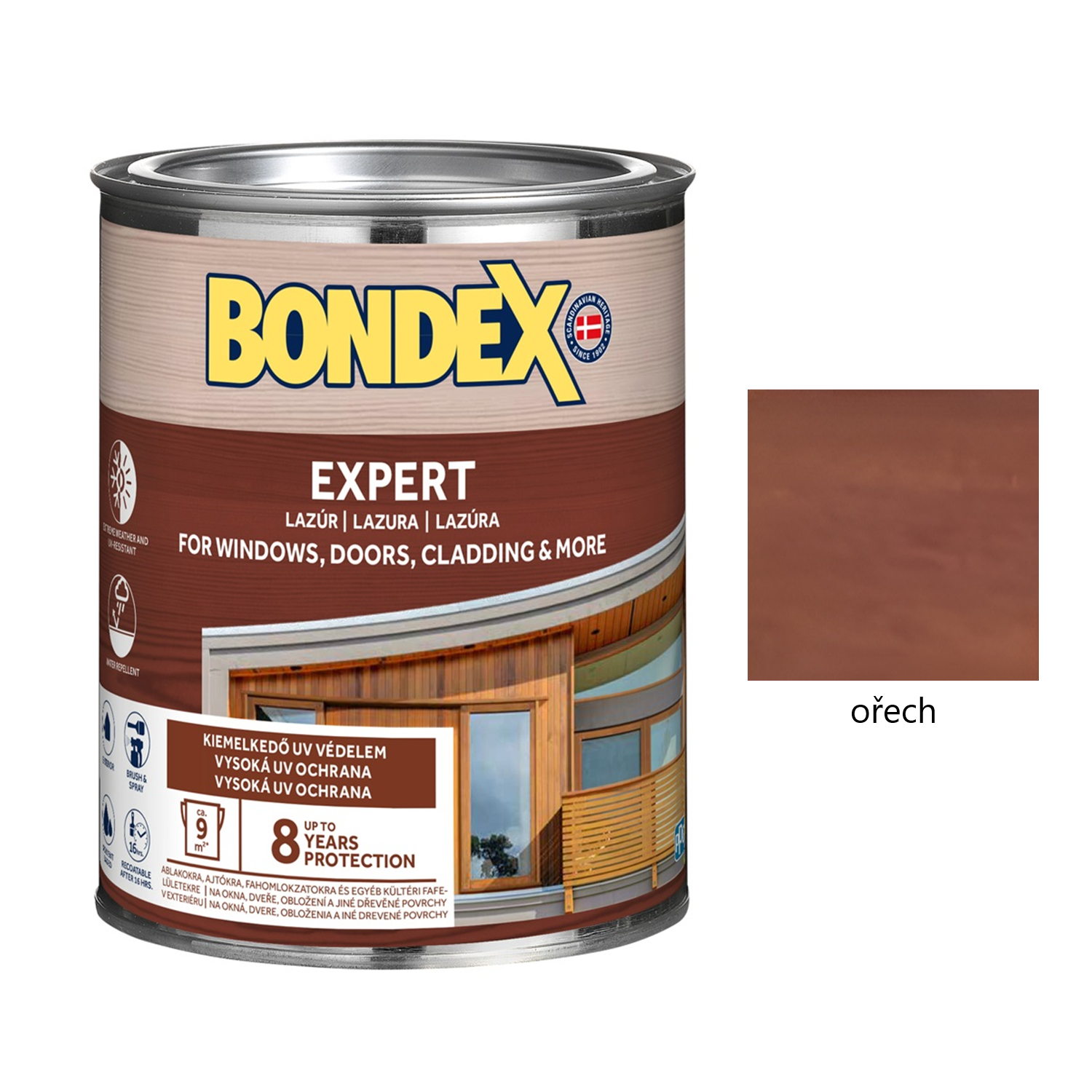 BONDEX EXPERT silnovrstvá syntetická lazura na dřevo - kaštan