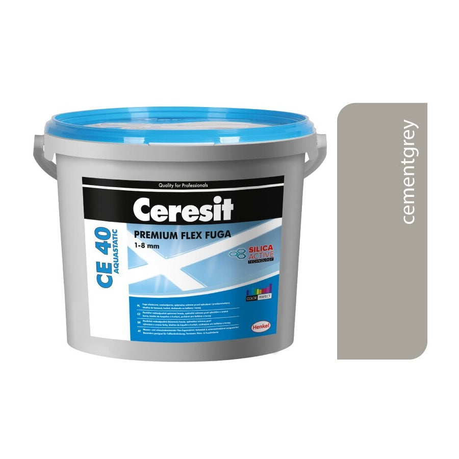 CERESIT CE 40 AQUASTATIC Flexibilní spárovací hmota 12 - Cementgrey